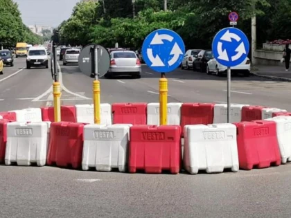 Sens giratoriu provizoriu pe strada Petru Rareș