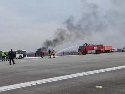 Simulare de aterizare forţată pe Aeroportul Arad, însă fără avion! (FOTO)
