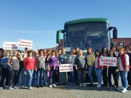 Sindicaliștii Sanitas protestează în capitală. Sunt așteptate cel puțin 8.000 de persoane
