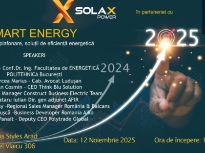 SMART ENERGY ARAD 2025 - Energie inteligentă pentru viitorul României, cu speakeri profesioniști 