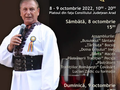 Spectacole folclorice de excepție, cu prilejul Festivalului Vinului și a Zilei Recoltei