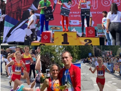 "Studenta" arădeană Liliana Dragomir este dublu vicecampioană balcanică la semimaraton (FOTO)