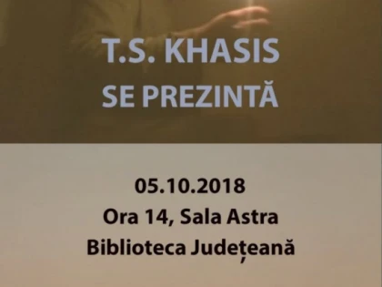„T. S. Khasis se prezintă”, în seria de întâlniri autor-public din proiectul „Biblioteca de literatură arădeană de azi”