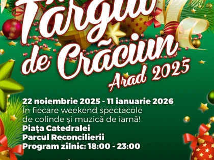 Târgul de Crăciun din Arad se deschide în 22 noiembrie