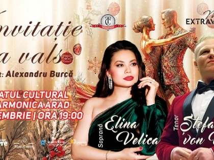 Tenorul Ștefan von Korch și soprana Elina Velica revin la Arad cu spectacolul „Invitație la Vals”