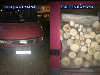 Transport ilegal de lemne, depistat de polițiștii din Lipova