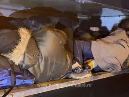 Trei indieni ascunși sub o pătură, depistaţi într-un microbuz la P.T.F. Nădlac II