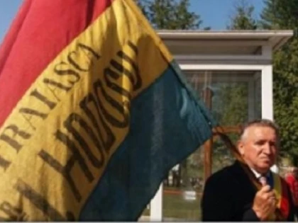 Tricolor vechi de 150 de ani, dus la mormântul lui Avram Iancu