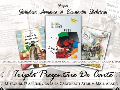 Triplă lansare de carte la Librăria Cărtureşti, din Atrium Mall