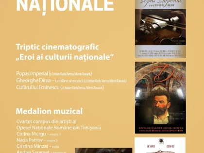 Triptic cinematografic și medalion muzical, cu ocazia Zilei Culturii Naționale, la Cinematograful „Arta“ din Arad