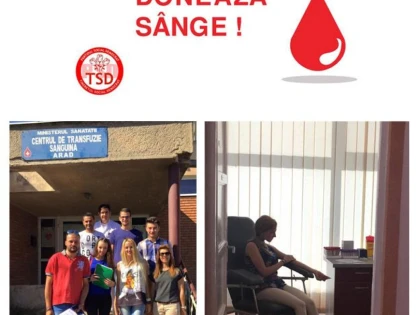 TSD ARAD A DEMARAT O CAMPANIE DE DONARE DE SÂNGE