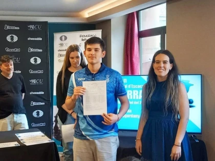 Un șahist arădean devine Maestru Internațional, la doar 14 ani! Urmează Arad Grand Prix Classic