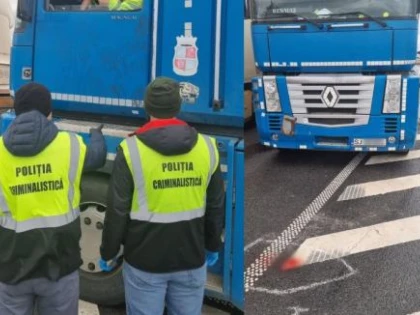 Un șofer de TIR a intrat în plin cu autotrenul într-un alt șofer după o ceartă în vamă