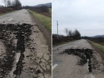 Un tractorist din Arad a arat un drum judeţean: "L-a pregătit pentru semănat"