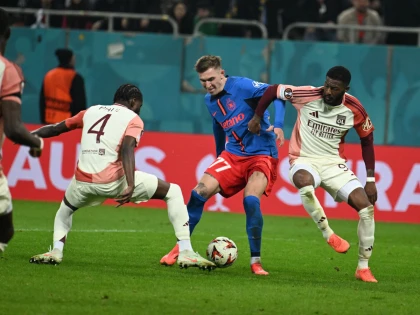 Unde se vede la TV Lyon - FCSB, posibil ultimul meci european al sezonului pentru bucureșteni