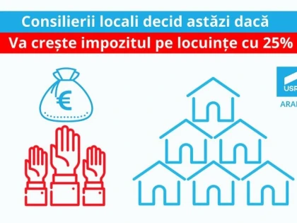 USR Arad: ”Creșterea impozitelor – demers politicianist și egoist al primarului”