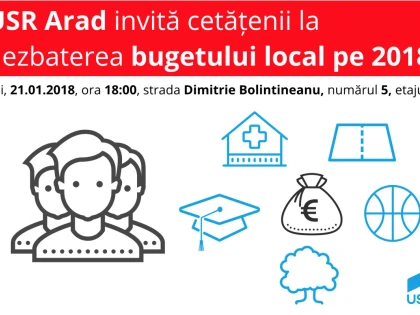 USR Arad dezbate cu cetățenii proiectul de buget local