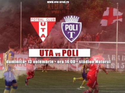 UTA BD şi ASU Poli se înfruntă, duminică, în noul derby al vestului