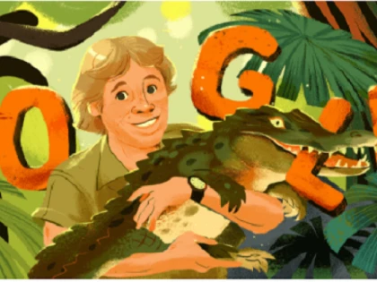 Vânătorul de crocodili Steve Irwin, omagiat de Google
