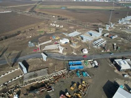 (VIDEO) Construcția pasajului de pe centura Aradului a ajuns la 40 la sută