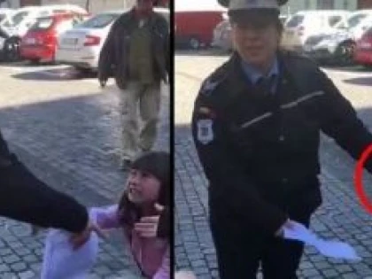 (VIDEO) POLIȚISTĂ FILMATĂ ÎN TIMP CE AGRESA O FETIȚĂ DE ȘAPTE ANI
