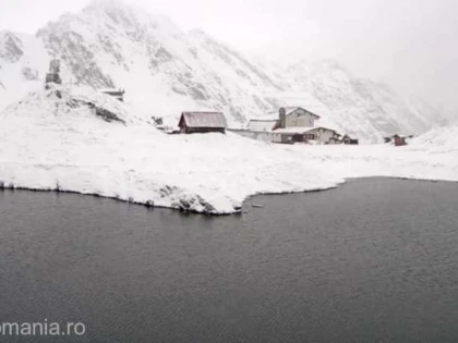 Zăpadă de 22 de centimetri la Bâlea Lac, în această dimineață