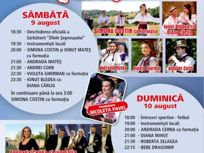 Zilele Comunei Șepreuș, ediția a XVI-a – sărbătoare, muzică și bucurie pe 9 și 10 august!