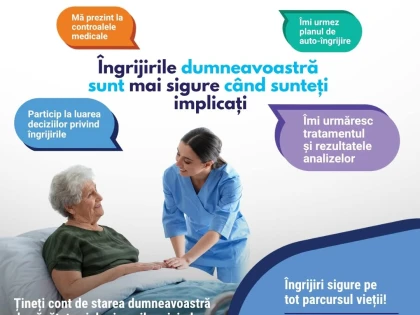 Ziua Mondială a Siguranței Pacientului, marcată pe 17 septembrie. „Îngrijiri sigure pe tot parcursul vieții!”