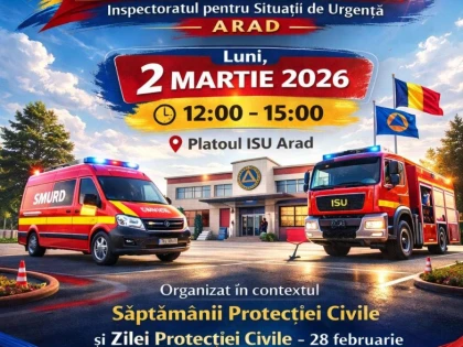 Ziua Porților Deschise la ISU Arad. Salvatorii își prezintă echipamentele și regulile de siguranță