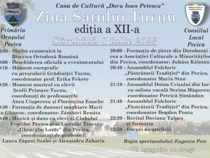Ziua Satului Turnu va avea loc sâmbătă, 1 iulie
